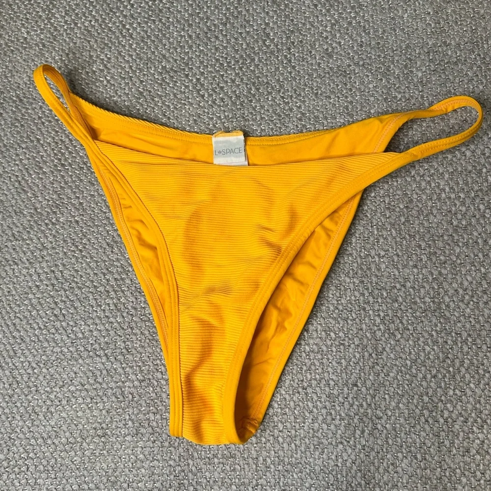 L*Space Ribbed Orange Bikini Bottom - Picture 3 of 5